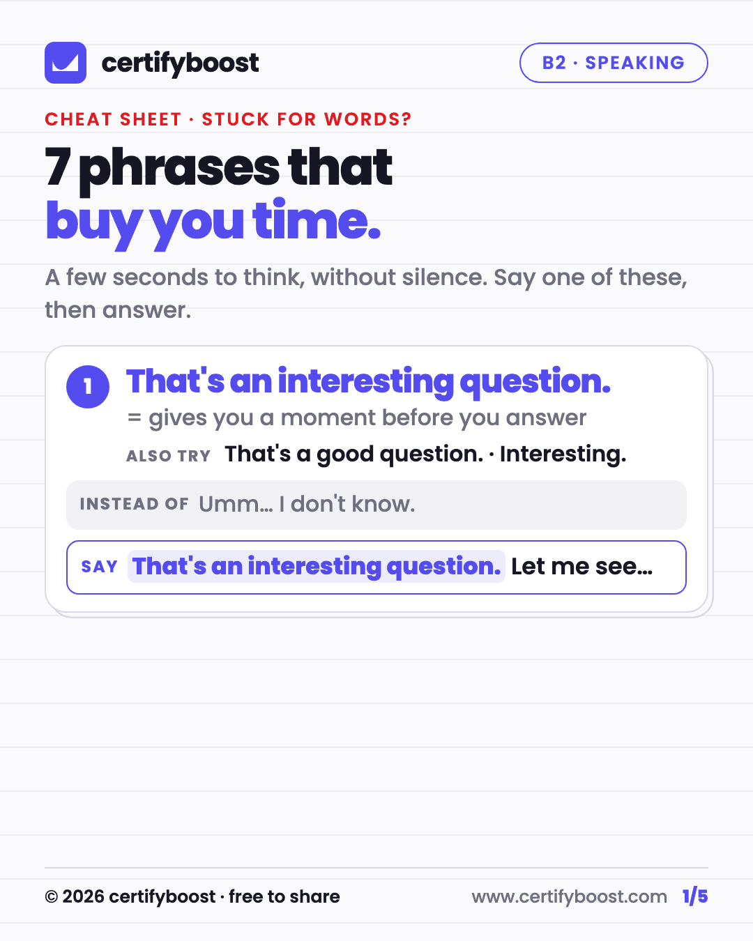 7 phrases that buy you time when you speak, image 1 of 5